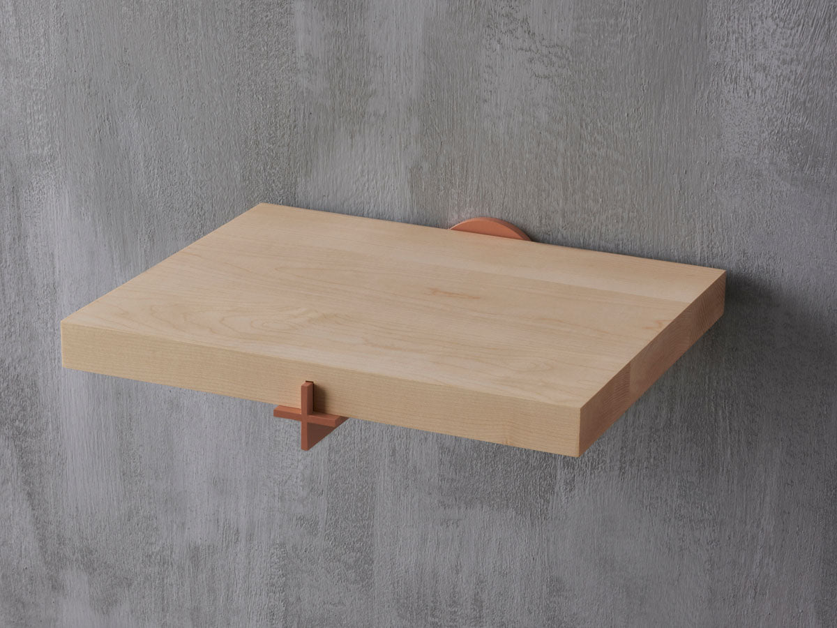 Plus Nightstand A Clay / Maple - GOUX Studio New York