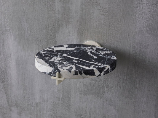 Plus Nightstand B Bone / Grand Antique Marble - GOUX Studio New York