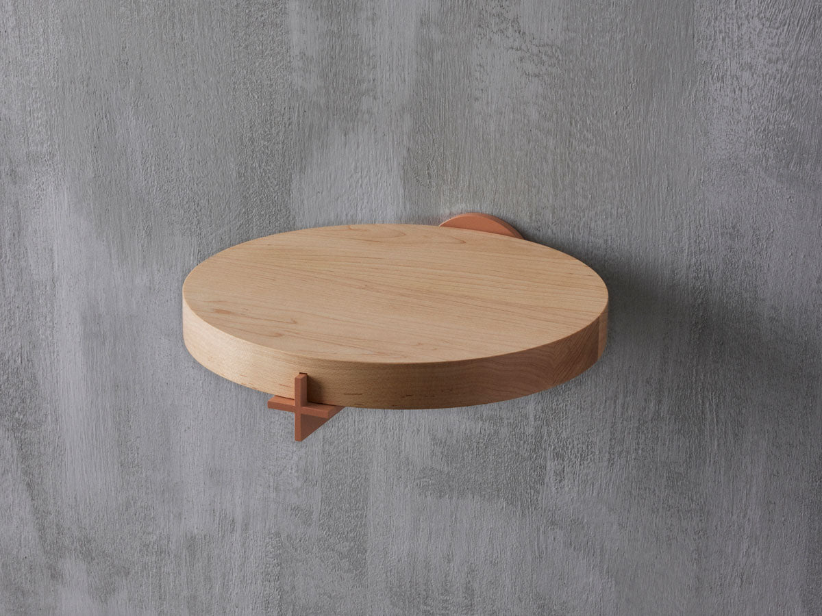 Plus Nightstand B Clay / Maple - GOUX Studio New York